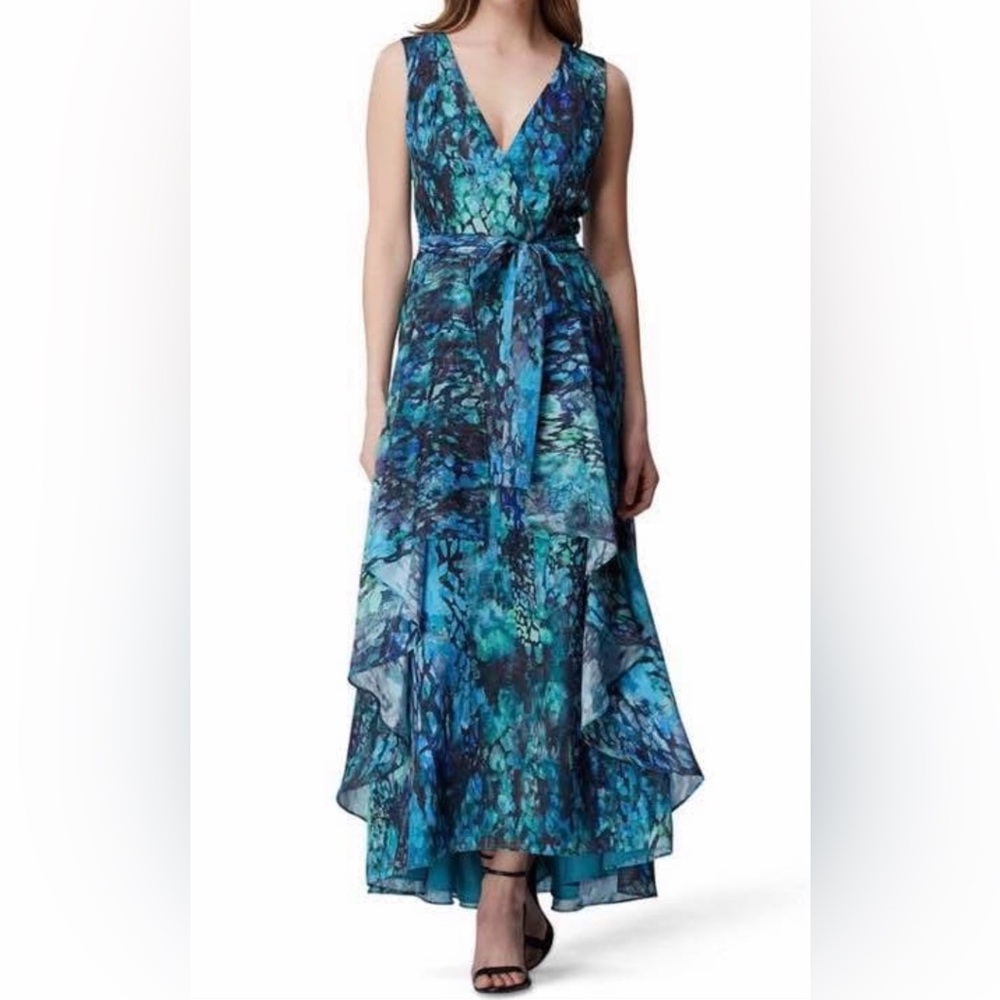 Tahari Jade Animal Wave Color Maxi Dress - Picture 14 of 14